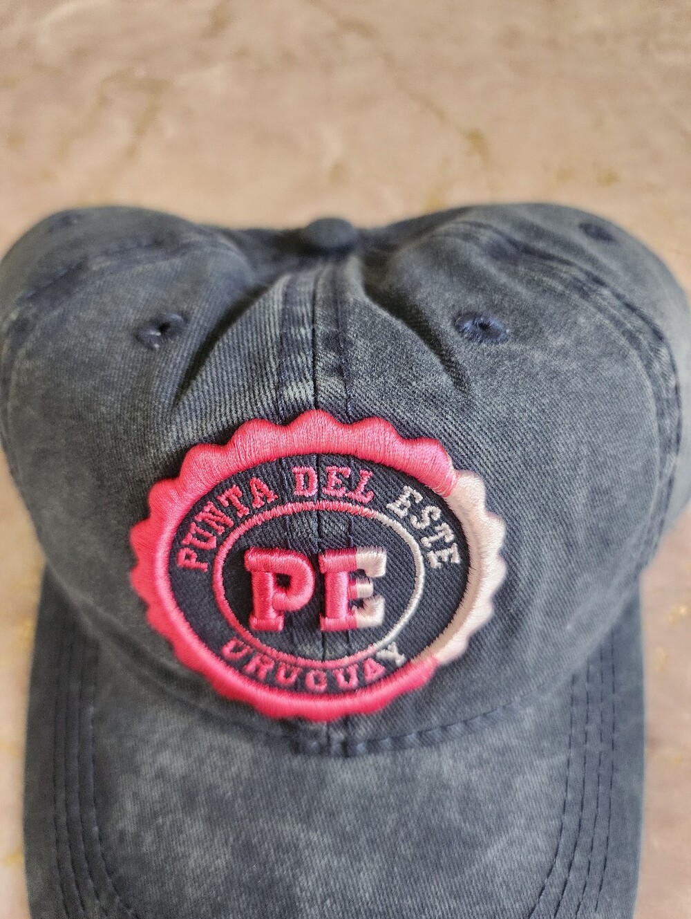 URUGUAY | Faded Blue Baseball Cap with Pink Patch - Picture 4 of 17